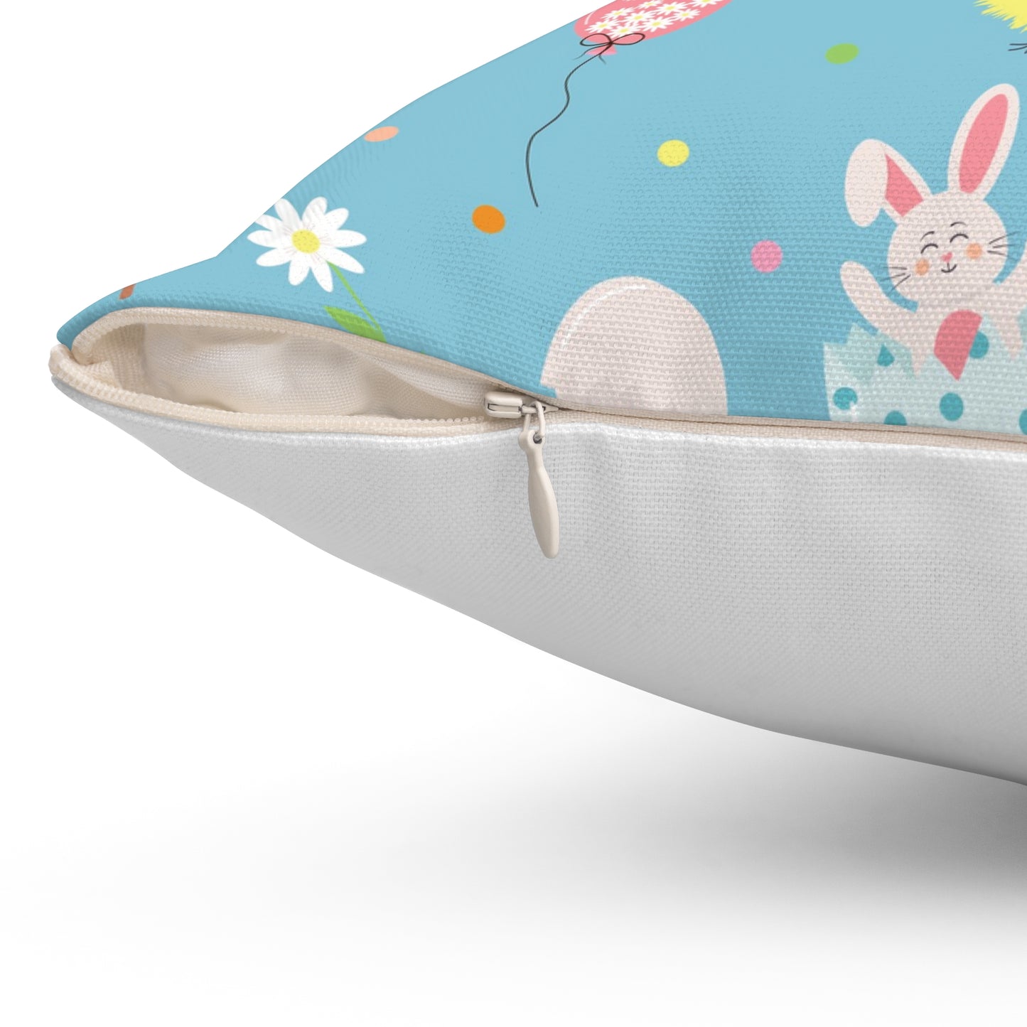 Easter Bunny Decorative Pillow, Cute Bunny Throw Pillow, Spring Accent Cushion, Seasonal Home Decor, Kids Room Pillow