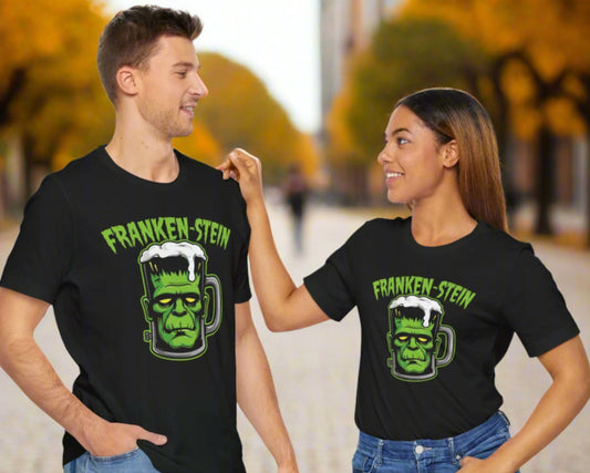Halloween Frankenstein Tee, Frankenstein, Beer Mug, Funny Shirt, Gift, Spooky Season, Graphic Tee