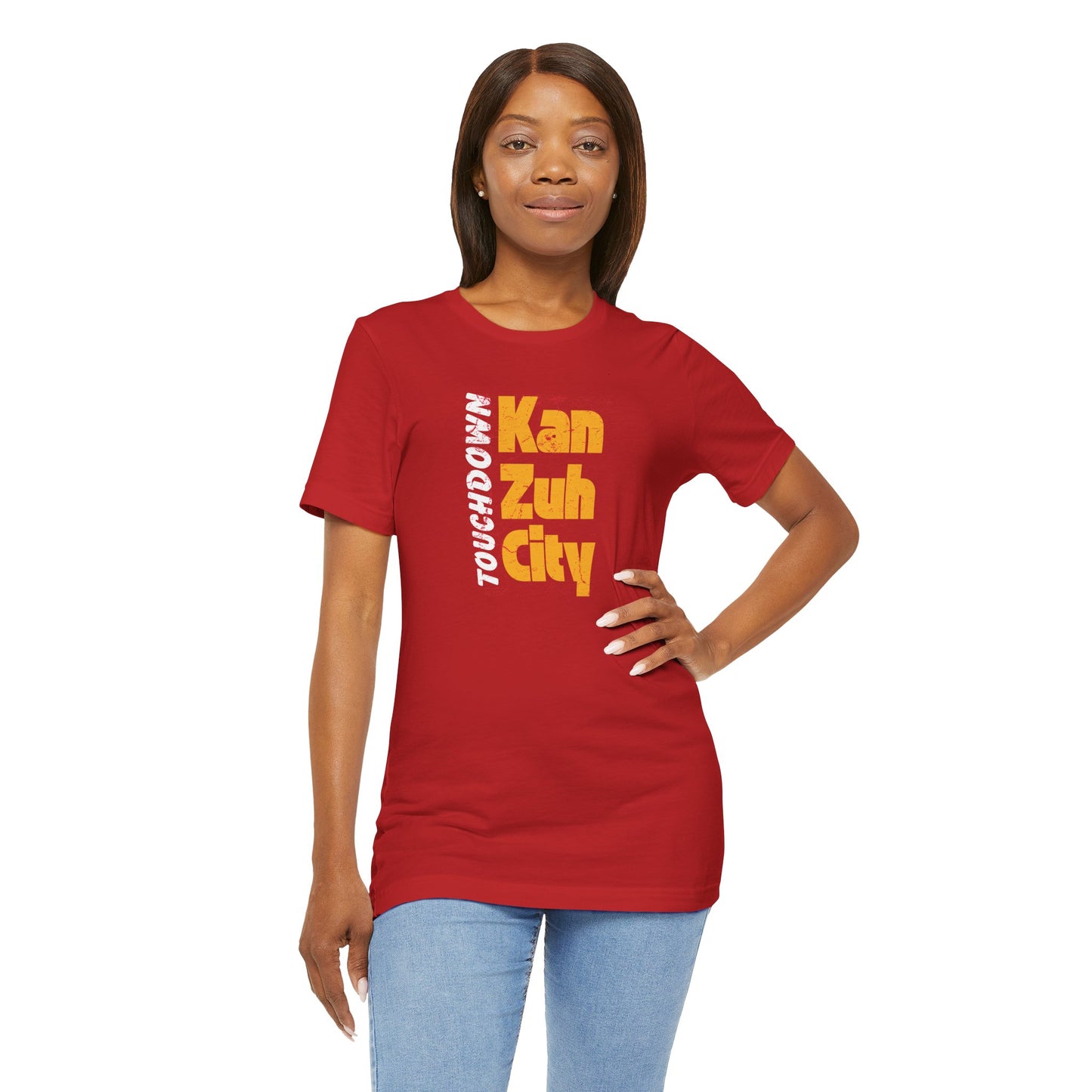 Red Touchdown Kan Zuh City Tee