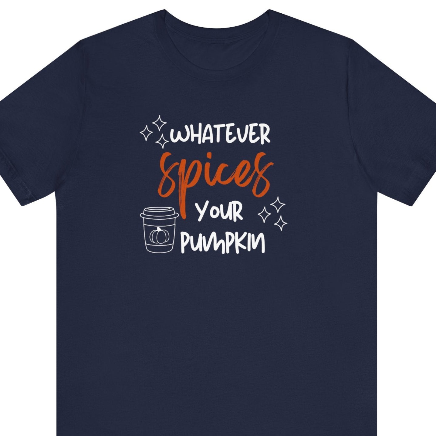 Navy blue t-shirt with humorous text design on a white background