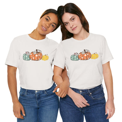 Pumpkin Patch Tee (DARK GREY HEATHER) - Fall Vibes, Halloween Shirt, Autumn Fashion, Unisex Tee, Seasonal Apparel