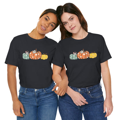 Pumpkin Patch Tee (DARK GREY HEATHER) - Fall Vibes, Halloween Shirt, Autumn Fashion, Unisex Tee, Seasonal Apparel