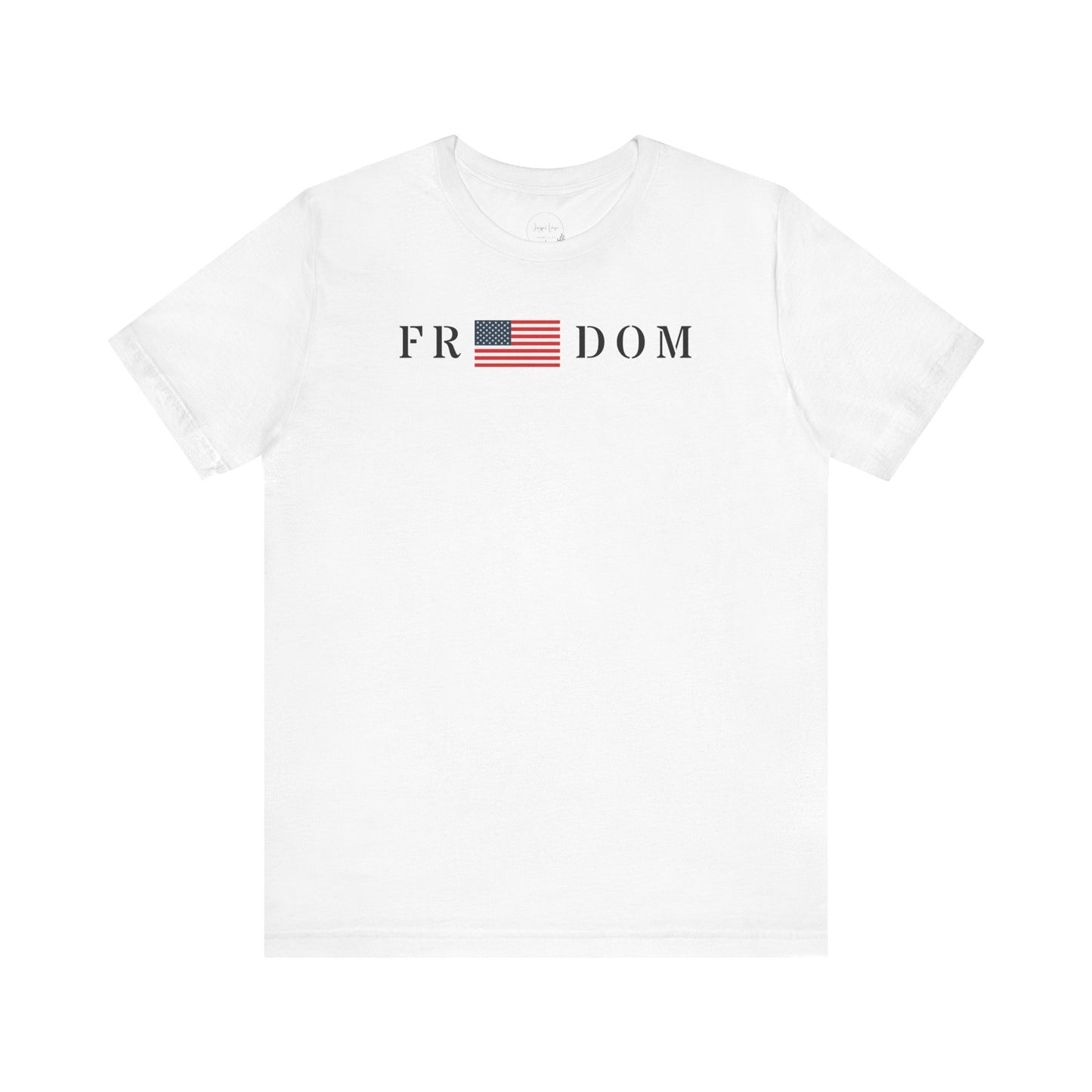Freedom Flag Unisex Tee (White)| Patriotic Shirt for Independence Day, 4th of July, Family Gatherings, Casual Wear, Gifts