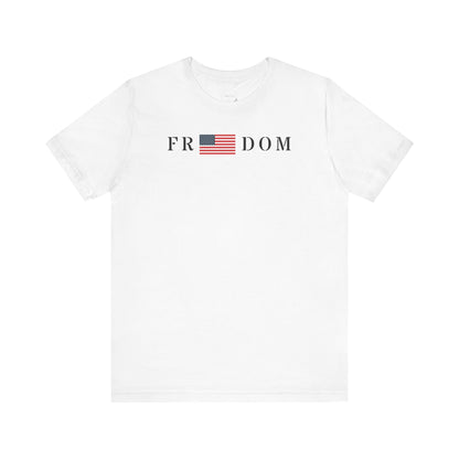 Freedom Flag Unisex Tee (White)| Patriotic Shirt for Independence Day, 4th of July, Family Gatherings, Casual Wear, Gifts