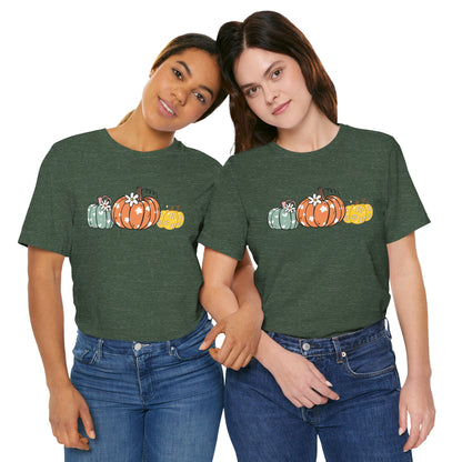 Pumpkin Patch Tee (DARK GREY HEATHER) - Fall Vibes, Halloween Shirt, Autumn Fashion, Unisex Tee, Seasonal Apparel