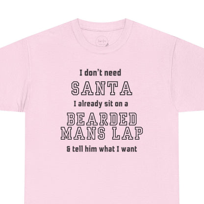 Pink t-shirt with humorous text design on a white background