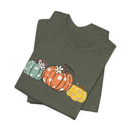 Pumpkin Patch Tee (DARK GREY HEATHER) - Fall Vibes, Halloween Shirt, Autumn Fashion, Unisex Tee, Seasonal Apparel